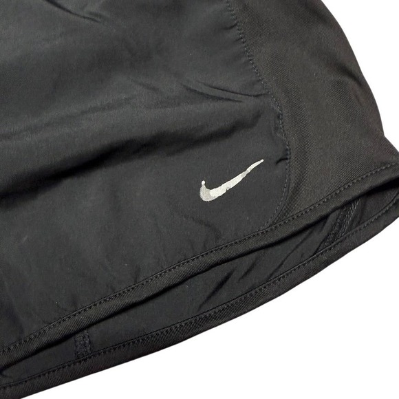 Nike Dri-FIT Womens Running Shorts Black Size L Built-in Liner Drawstring - Picture 3 of 8